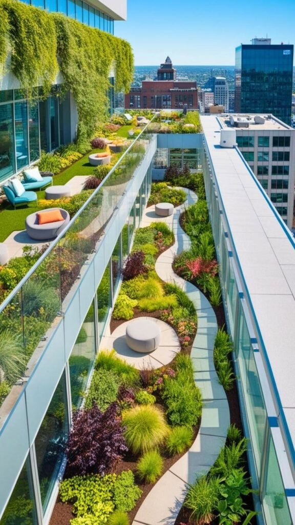 Green Roofs and Vertical Gardens urban landscape example