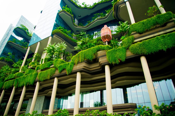 modern green eco friendly building
